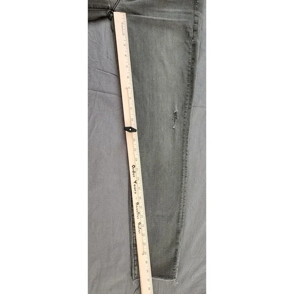 Mother Looker Ankle‎ Fray Jeans Womens 26 Last Chance Saloon Gray Distressed - Picture 8 of 11
